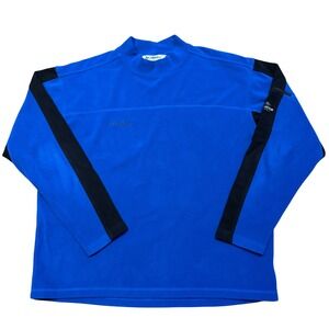 Columbia Omni Therm Stretch Fleece Mock Neck Pullover Men's XL Blue Black